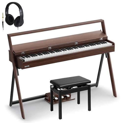 Donner OURA R300 Walnut ���Ꭹ�݃C�X�E�w�b�h�z���Z�b�g �C���e���A�d�q�s�A�m ���X�e�B�b�N���_���X�^�C�� �h�i�[ �y���q�l�g�ݗ��ď��i�z