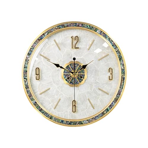 Ergocar Natural Shell Wall Clock, Creative Silent and Tick-free Wall Clock, Suitable for Decorating Living rooms, Entrance Halls, Bedrooms, and Conference Rooms