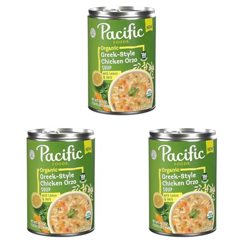 Pacific Foods Organic Greek-Style Chicken Orzo Soup With Lemon and