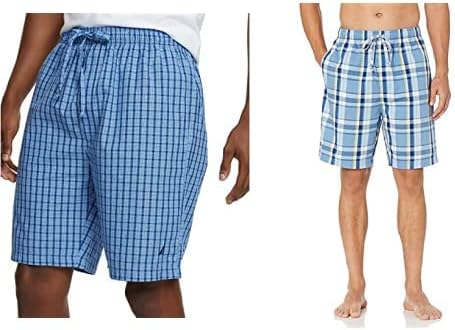 Nautica Men's Soft Woven 100% Cotton Elastic Waistband Sleep Pajama Short