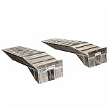 Titan Ramps Semi-Truck Riser Ramp, Heavy-Duty Aluminum, 20,000 Lbs Capacity, Silver - Automotive Wheel Ramps for Large Trailer Trucks and Vehicles