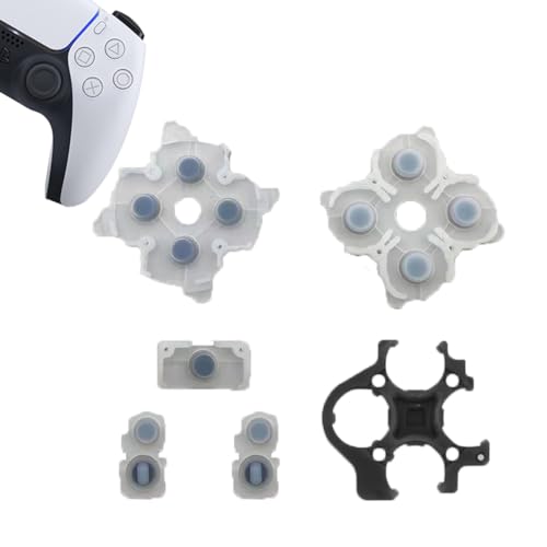 Image of 1 Set Silicone Conductive Rubber Pads Replacement for Playstation 5 PS5 Controller Parts for BDM-020 DualSense 5 L1 R1 L2 R2 Adhesive Button Changing Keypad Repair Replacement Part Tool Kit(2.0)