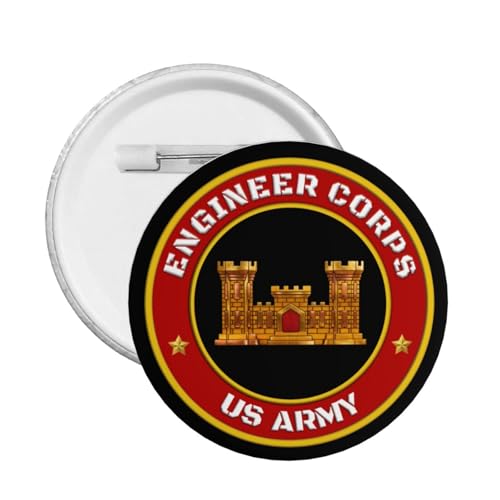 Qauirfe US Engineer Corps Veteran Express Your Unique Style with Our Fashionable Round Badges Small