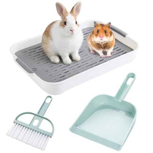 Portable Rabbit Litter Tray for Travel Durable Guinea Pig Litter Tray for Daily Use Hygienic Rabbit Toilet
