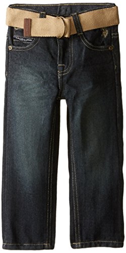 U.S. Polo Assn. Boys' Belted Straight Fit Jeans