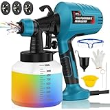 Pistola para Pintar, 900w Pulverizador de Pintura Eléctrico,1000ml Alto Voltaje Pistola de Pintura de Gran Capacidad, con...