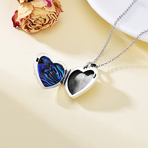 Soulmeet Sunflower Heart Shaped Abalone Shell Locket Necklace That Holds Pictures Photo You Are My Sunshine Sterling Silver Locket Pendant (Locket Only) #TOP2