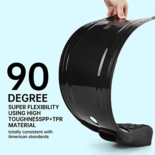 Long Angled-Blade Full Foot Fins, Spearfishing And Freediving Fin Scuba Swim Dive Booster (5.5-6.5, Black-B) #TOP4