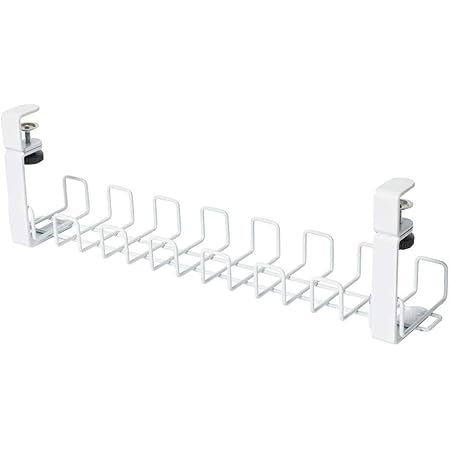 プラス Garage ケーブルトレー 幅63.7cm ワイヤーケーブルトレー 穴あけ不要 ケーブル配線トレー 配線整理 ケーブル整理 ケーブル収納 L YY-WDCTL 白 434381