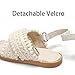 ESTINE Girls' Fashion Woven Sandals - Summer Fancy Shoes Beach Slides for Toddler Little Girls(S535-White, Little Kid 11M)