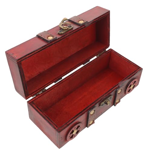 ARTSEWPLY アンティーク風木製ジュエリー収納箱 蝶番付き蓋とラッチで 保管可能 小物やクラフト用品の整理になヴィンテージ調キープセイクボ