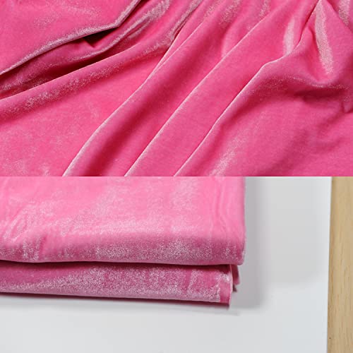 Premium 60-Inch Pink Spandex Velvet Fabric for Costumes, Apparel, Crafts & Sewing - Soft Touch, 1 Yard by Yard 4 Premium 60-Inch Pink Spandex Velvet Fabric for Costumes, Apparel, Crafts & Sewing - Soft Touch, 1 Yard by Yard - Image 3
