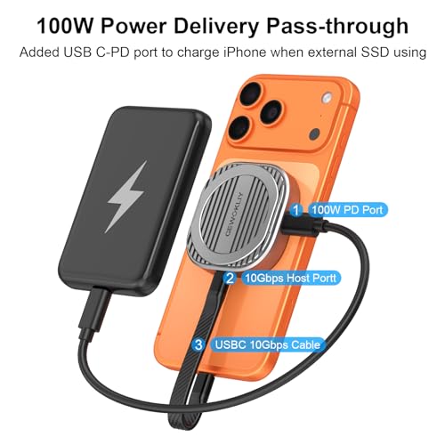 Carcasa magnética para SSD M.2 2230 NVMe 2TB USB C miniatura 4