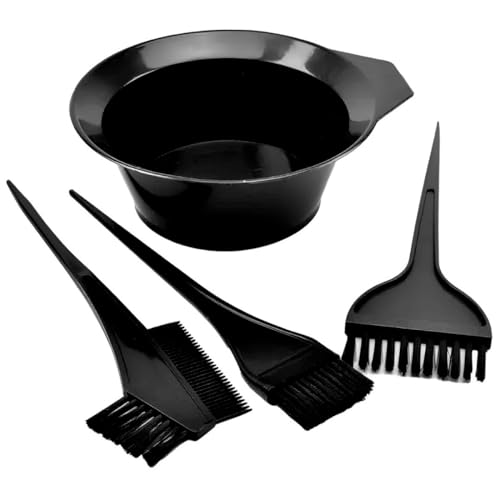 Kit 4 peças Tintura Pintura para Cabelo Pote 300ml Pinceis e Pente