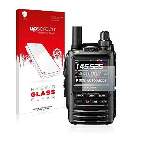 upscreen. Hybrid Glass Clear Premium Glass Screen Protector for Yaesu FT-3D, Flexible, Lightweight, High Transparency