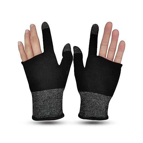 PLABBDPL 1Paar, Mobile Game Finger Sleeve,Touchscreen handschuhe, leitfähige Faser fingerspitzen, atmungsaktiv, schweißfest, rutschfest, ultradünn, geeignet für Android IOS-Handyspiele.