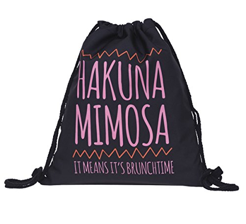 Beutel Hakuna Matata Mimosa Blumen Sommer Turnbeutel Gym Bag Gymsack Sack Rucksack Hipster Festival Tasche Jutebeutel Sack Loomiloou00a8
