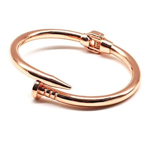 Pulsera Pulsera Abierta clásica de 4 Colores, Pulsera Femenina, Simple y de Moda, Pulsera de Tornillo de , Regalo Femenino(Rose Gold)