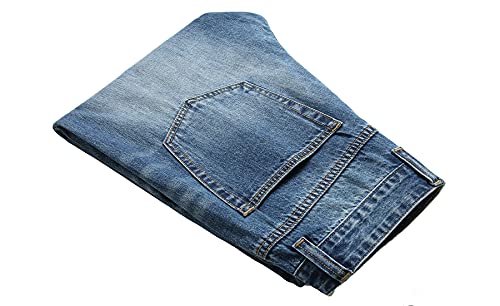 Ahabikas Men's Ripped Jeans Slim Fit Jeans For Men(Dark Blue Ly035,40) #TOP7