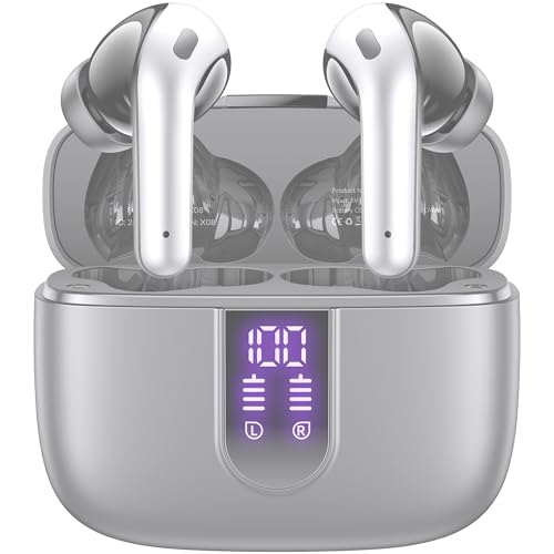 TAGRY Bluetooth Headphones True Wireless Earbuds 60H Playback LED Power Display 