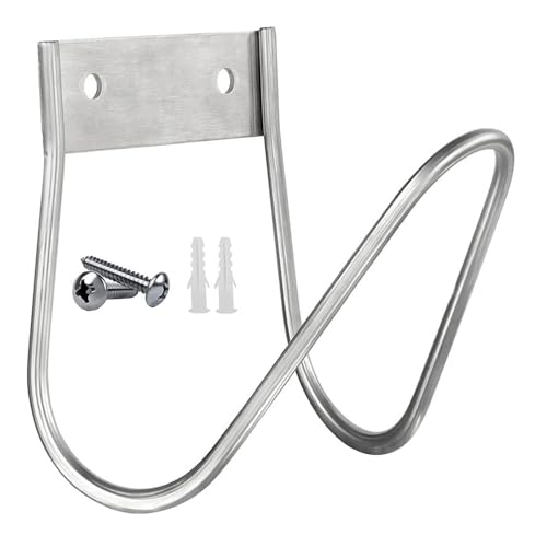 SagaSave Garden Hose Holder Hook, Wall Mounted, Stainless Steel, 5kg/11lbs Capacity, Rust Resistant, Hose Storage Hanger for Yard Lawn