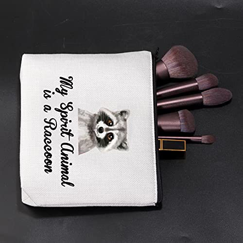 Jniap Raccoon Gift Raccoon Animal Cosmetic Bag My Spirit Animal Is A Raccoon Makeup Pouch Raccoon Lover Gift Idea (Raccoon Bag) #TOP2