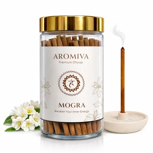 SVHV AROMIVA Mogra Dhoop Sticks – 100 Bambooless Premium Incense ...