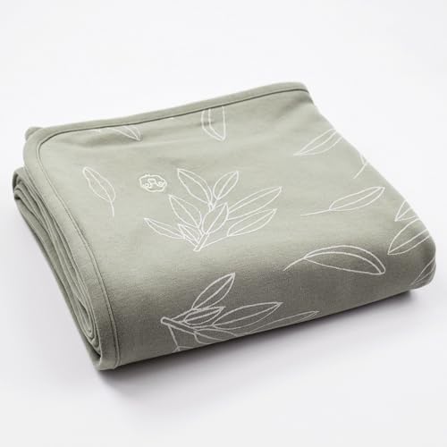 Image of Woolino Toddler Blanket - Merino Wool and Organic Cotton Baby Blanket for Girls and Boys - 4 Season - 52.5 inch x 40 inch - Sage