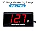 DC 12V Car Digital Voltmeter - AIMILAR LED Display Voltage Volt Meter Gauge for Car Motorcycle (Red)