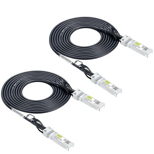 10Gtek SFP+ DAC Twinax Cable - 10GBASE-CU Passive Direct Attach Copper SFP Cable for Cisco SFP-H10GB-CU12M, Ubiquiti UniFi UC-DAC-SFP+, Meraki, Fortinet, D-Link and More, 12-Meter(39.4ft), 2-Pack