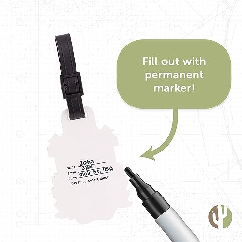 Desert Cactus Liverpool FC Luggage Tag Football Soccer Durable PVC Travel ID Label for Bags and Backpacks (Style A)4