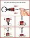 Bit Holder Key Chain 12 Pcs Set, 1/4 inch Socket Hex Shank Bit Holders Keychain for Impact Drills Nut Driver, Quick Release Screwdriver Extension Tool with Carabiner, Tools Gifts for Men (Red)