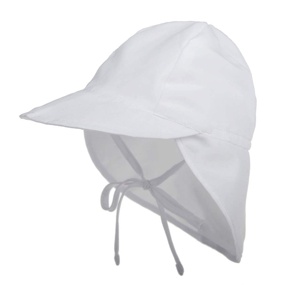 LACOFIA Sombrero de Playa de protección Solar para bebé Gorro de Verano de Solapa Ajustable Super Suave para niños