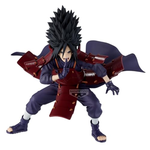 Banpresto Figura de Accion Madara Uchiha Naruto Shippuden, Vibration Stars 17 cm, BP29732P Multicolor, Figura Coleccionable, Optimo para los fanáticos del Anime