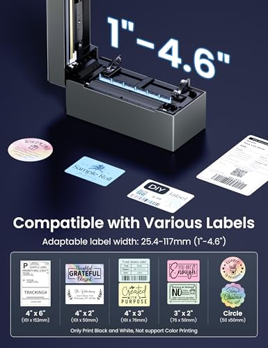 Image of Phomemo Thermal Label Printer with Ethernet & Bluetooth Connectivity with 4X6 Thermal Shipping Label 500 Labels, Compatible with USPS /UPS & More, Shipping Label Printer for Home & Small Business