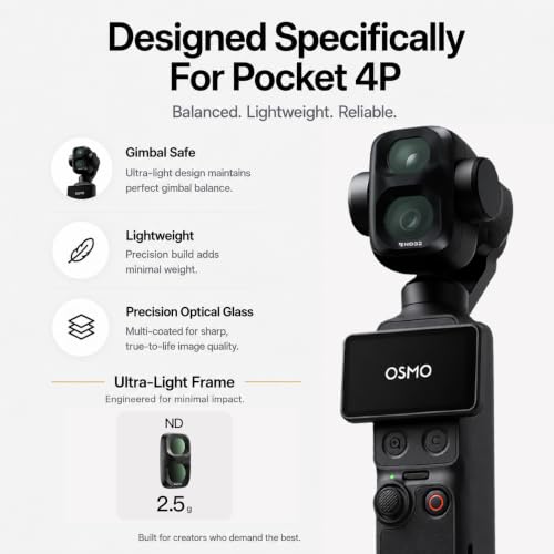 Image of Freewell 4 Pack ND Filters for DJI Osmo Pocket 4P & Xtra Muse 2 Pro