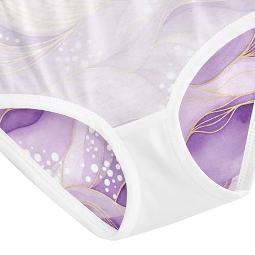 Toddler Briefs, Purple Lavender Cotton Underwear for Girls, 2–8 Years4