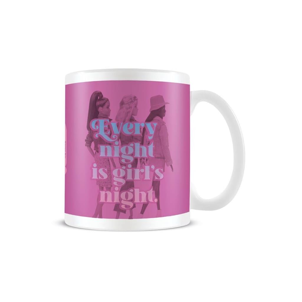 Pyramid International Girls White Barbie Mug (Every Night Is Night Design) Ceramic Coffee Mug, Barbie Movie Cups And Coffee Mugs For Women - Official Merchandise, 11Oz