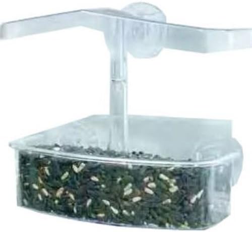 Droll Yankees Observer Window Bird Feeder with Suction Cups, 2 Cup Capacity, Clear