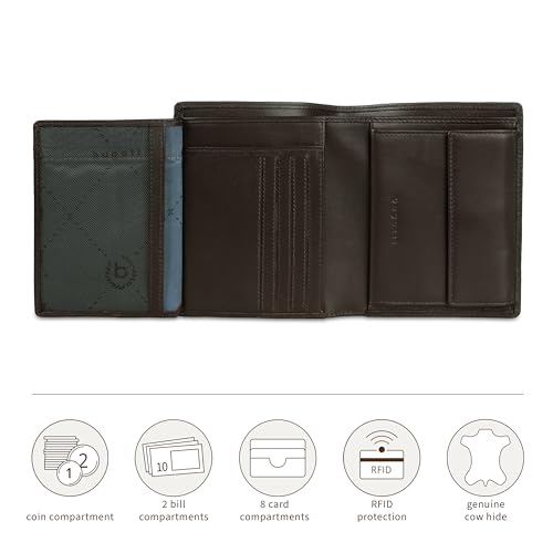 Portefeuille Bugatti Due en cuir marron avec rabat d'exception - 5