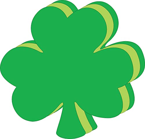 SHAPES ETC. 31 Pcs Green Assorted Shamrock Large Creative Cut-Outs 5.5in Construction Paper St. Patricks Day Decorations Holiday Dcor Kids Irish School Craft Projects St. Pattys Day Made in USA