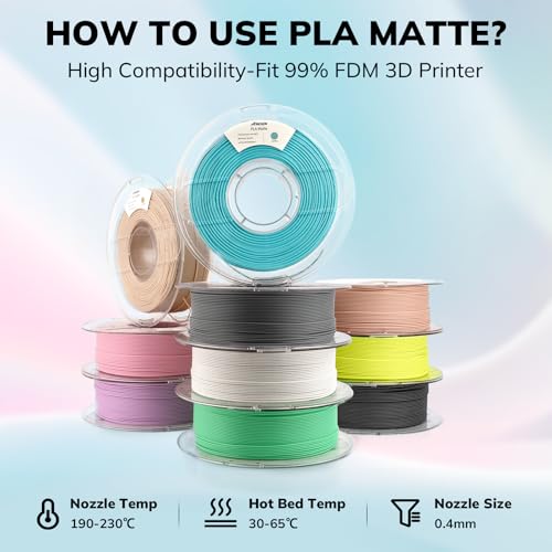 Image of AMOLEN PLA Matte 3D Printer Filament, Terracotta PLA Filament 1.75mm with Smooth Matte Finish, 3D Printing Filament for Most FDM 3D Printers, Dimensional Accuracy + /- 0.02mm, 1kg Spool (2.2lbs)