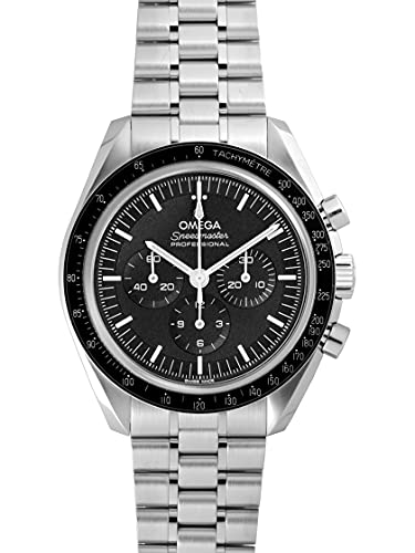 [Omega] OMEGA Watch [2021 Omega 310.30.42.50.01.002 Speedmaster Moon Watch Professional Hand Winding See Through Back Chronograph Black 5 ATM Waterproof [Parallel Import], Black, Bracelet Type