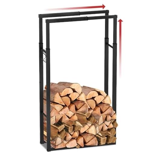 Adjustable Firewood Log Rack for Indoor/Outdoor