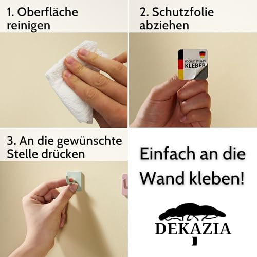 DEKAZIA 4 Kleiderhaken Kinder bunt | Garderobenhaken Kindergarderobe Haken Wandhaken Kinderzimmer Klebehaken Garderobe Kinderhaken Wand, (KRH37-mix)