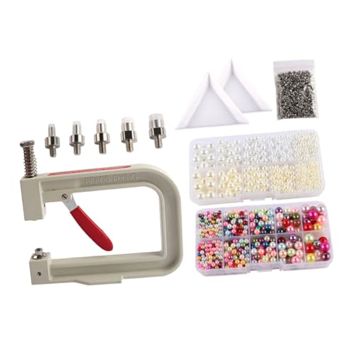 ERINGOGO Beading Machine Set Handheld Pearl Punching Machine for DIY Craft Projects