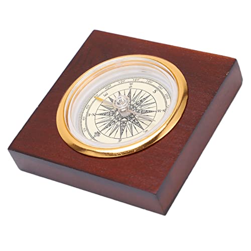 Brújula vintage AYNEFY con caja de madera miniatura 2