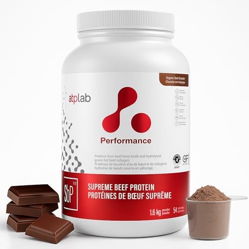 ATP LAB Supreme Beef Protein Powder 1.6kg Chocolate Flavor, 54 Servings, Grass-Fed Bone Broth & Collagen, Dairy Free, Easy to Digest Multipurpose Protein for Active Lifestyles
