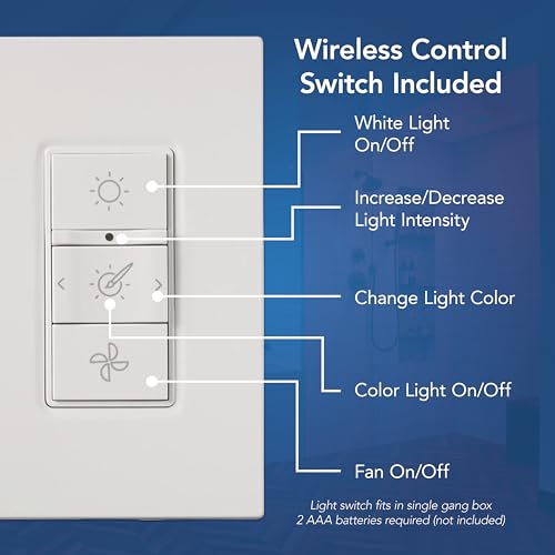 Image of Broan-NuTone ChromaComfort Bathroom Exhaust Fan with Bluetooth Speaker, Powerful 110CFM /1.5 Sones, 24-color LED Light, SPK110RGBL, Wall Switch