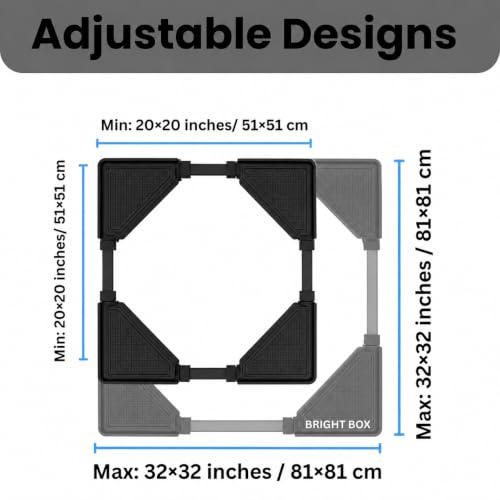 Image of Premium Heavy Duty 24 Wheel Adjustable Stand /Trolley Suitable for Front & Top Load Washing Machine /Refrigerator, Dishwasher /Capacity Upto 500 Kg Washing Machine 6.5 /7 /8 /9 /10 Kg